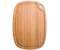 Totally Bamboo BA202228 Planche à découper Greenlite avec rigole en bambou compatible lave-vaisselle 52 x 37 cm