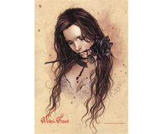 Victoria Frances Drapeau Poster Drapeau Rose Negra