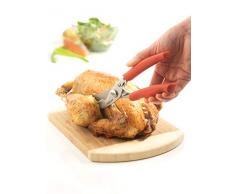 Mastrad F24315 Ciseaux Volaille et pizza, INOX, Rouge, 25,2cm