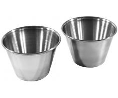 Zeller 43095 Moule à dariole Petit 2 pièces en INOX, Acier Inoxydable, Argent, 7 x 7 x 5 cm