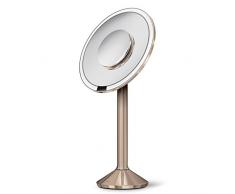 simplehuman, miroir à capteur pro, acier inoxydable or rose