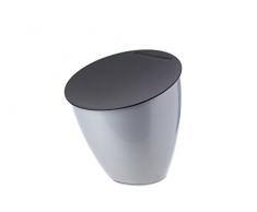 Rosti Mepal Calypso Poubelle de Table, Noir/Argent,175 x 175 x 184