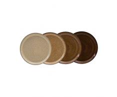 Denby Studio Craft Ensemble de 4 pièces Assiette, Mixtes, Lot de 4, Céramique, Mixte, Medium Plate