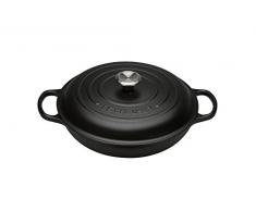 Le Creuset, Faitout en Fonte Ãmaillée, Rond, à 30cm, 3.2 L, Compatible avec Toutes Sources de Chaleur (Induction Incluse), 5.555 kg, Noir