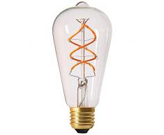 Girard Sudron 716676-LED ST64 Ampoule LED Filament TorsadÃ© 64 mm E27 (ES Edison) Clair Blanc Chaud 400 lumens Dimmable 4 W