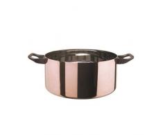 Alessi 90101/20 la Cintura Di Orione Casserole à deux Poignées en Acier Inoxydable 18/10 et Cuivre, Ø 20 Cm