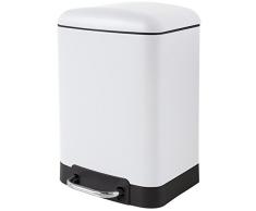 GELCO Design 708985 Poubelle Frein de Chute 6L, MÃ©tal, Blanc, 20.5 x 22.5 x 31 cm