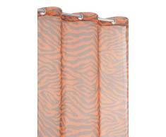 Rideaudiscount Voilage Ã Oeillets 140x240 cm Style Voyage Orange