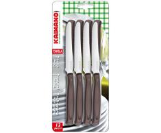 Kaimano KDN041512L Set de 12 Couteau de Table, Acier Inoxydable, Marron, 28 x 10 x 2 cm
