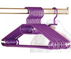 KESPER 16811 Cintres Set de 10 en Pourpre, Plastique, Multicolore, 30x30x15 cm