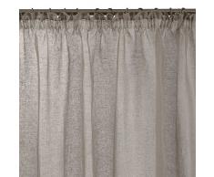 MADURA - Voilage Ã Galon Fronceur SHADOW - Taille 200x280 cm - Couleur Gris clair