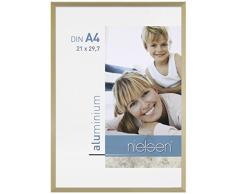 Nielsen 61803 Cadre Photo C2 Aluminium brossé 21x29.7 cm Or Mat, 21x29,7 cm