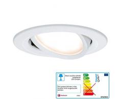 Paulmann 93863 encastrÃ©s LED Coin spots encastrÃ©s plats Slim rond 6,8W Blanc lumiÃ¨re encastrÃ©e orientable protection contre les aspersions IP23