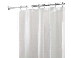 InterDesign 3.0 Liner doublure pour rideau de douche - grand rideau douche PEVA rÃ©sistant Ã moisissure 180 -0 cm x 200 -0 cm avec 12 Åillets - blanc