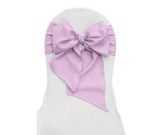 La Chaise Popeline Lin nÅuds, Polyester, Lilas, 20.32 x 274.32 x 0.04 cm