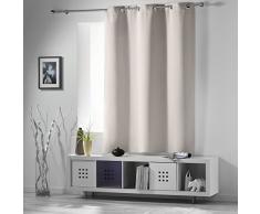 douceur dintérieur rideau a oeillets 140x180 cm occultant occult ivoire