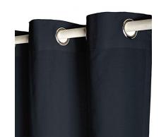 Today 257422 Rideau à Åillets Coton Réglisse/Noir 140 x 250 cm