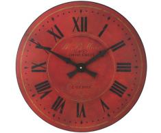 Roger Lascelles Horloge Murale Rouge Taille L