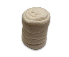 Soleil dOcre 511639 Calin Couverture Extra Douce en Microfibre Ecru/Naturel 240 x 220 cm