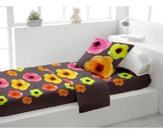 Soleil docre 231023 Parure de Lit 3 PiÃ¨ces Maelis Coton Taupe 180 x 290 cm