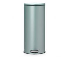 Brabantia 484261 Poubelle à pédale Silent avec seau intérieur en plastique, 30 L - Menthe métallique