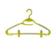 Mondex ITS178-25 Cintre avec Pinces AntidÃ©rapant/Crochet Tournant Plastique Vert 42 x 1 x 27 cm