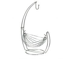 kela 11514 Corbeille à Fruits Impuls 31x48cm en métal, Argent Chromé, 31 x 31 x 48 cm