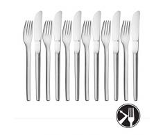 WMF 1122566330 Lot de 12 Couverts à Dessert/Petit-déjeuner Acier Inoxydable, Argent, 43,5 x 27 x 5 cm