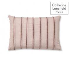 Catherine Lansfield Parure de lit en Coton et Polyester, Polyester-Coton., Rose poudrÃ©, Filled Cushion - Blush