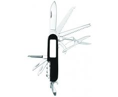 Pradel Excellence MK2009 Couteau de Poche Multi-Fonctions, Acier Inoxydable, INOX/Noir, 15,7 x 2,5 x 2 cm