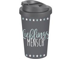 infinite by GEDA LABELS (INFKH) 12515 Coffee to go Gobelet, lhomme préféré, 2017 Coffee to go Gobelet, Plastique, Gris, 9 x 9 x 17 cm