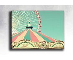 Bonamaison Peinture sur toile, multicolore, 50 x 70 cm - ConÃ§u et fabriquÃ© en Turquie