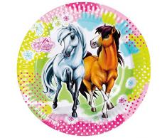 amscan - 552341-8 Assiettes Chevaux 2 DiamÃ¨tre - 23 cm