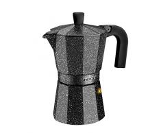 Monix Vitro Rock - Cafetière Italienne en Aluminium, 3 Tasses