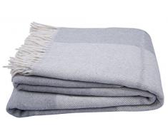 Tom Tailor T- Soft Wool Check Plaid, Coton, Gris, 200x150 cm