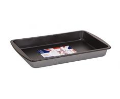 Wham 56300 Anti-adhésif Plat à Four en Acier Argenté/Graphite, 30,5 x 19 x 3,5 cm