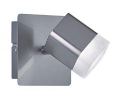 Reality Leuchten R82151107 Spot mural, MÃ©tal, 4 W, Nickel Matt/WeiÃ