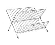 Premier Housewares Ãgouttoir à vaisselle pliable Métal chromé 33 cm