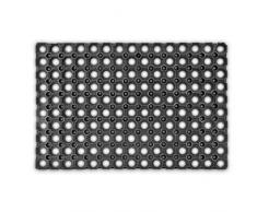 Relaxdays 10013939 Paillasson en Caoutchouc antidÃ©rapant 40 x 60 cm rÃ©sistant aux intempÃ©ries pluie neige tapis de sol porte entrÃ©e natte intÃ©rieur extÃ©rieur essuie-pieds saletÃ© antiglisse, Noir