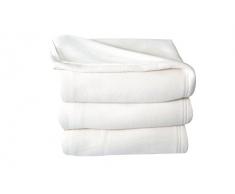 TOISON DOR Couverture Polaire Bicolore 430 GR/m², 100% Polyester, Prune, 220X240 cm