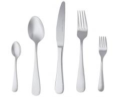 AmazonBasics Service de 20 couverts en acier inoxydable avec bord arrondi Pour 4 personnes