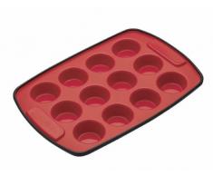 Kitchen Craft MCSB75 Moule, Silicone, Rouge/Noir, 9 x 12 x 16 cm