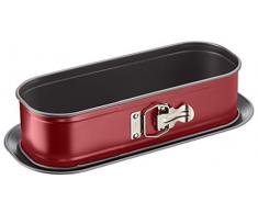TefalJ 1640314 Delibake Moule A Cake Avec Charnière 30x11cm Rouge/Gris
