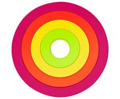 Zak Designs 2073-900 Set de 4 Dessous de Plat Circulaire Emboîtable