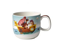 Villeroy & Boch Chewys Treasure Hunt Tasse pour enfants, 180 ml, Porcelaine Premium, Blanc/Multicolore