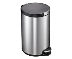 EKO Artistic Poubelle à Pédale Métal Inox 32,5 x 25 x 40 cm 12 litres
