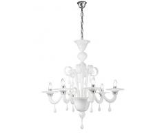 Rossini éclairage a.10470 â 40-LED Lustre en verre Murano E14 42 W, Blanc