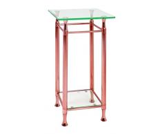 Haku MÃ¶bel 39123 Console TÃ©lÃ©phone MÃ©tal/Verre TrempÃ© Cuivre 35 x 35 x 72 cm