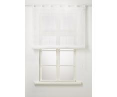 Home Fashion 79556-701 Rideau Store Bateau avec Boucles Blanc 140 x 120 cm