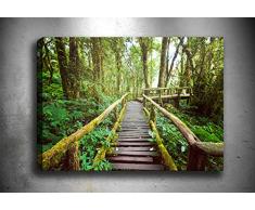 Bonamaison Peinture sur toile, multicolore, 70 x 100 cm - Conçu et fabriqué en Turquie